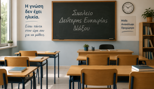 Πρόσκληση στην ενημερωτική ημερίδα του Σχολείου Δεύτερης Ευκαιρίας Νάξου